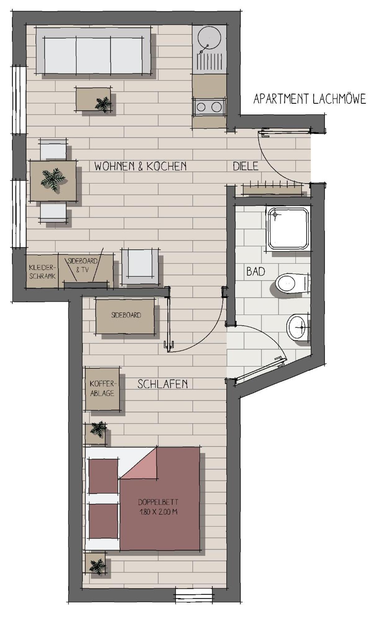 אינזל פואל Apartmenthaus Moewenschrei מראה חיצוני תמונה